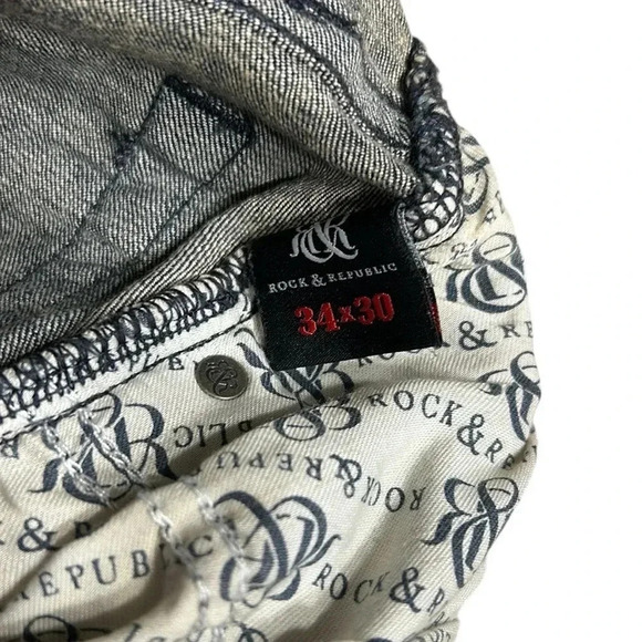 Y2K men straight jeans ,34x30 NWT manufactured fading ,Biker,streetwear,western - Picture 11 of 15